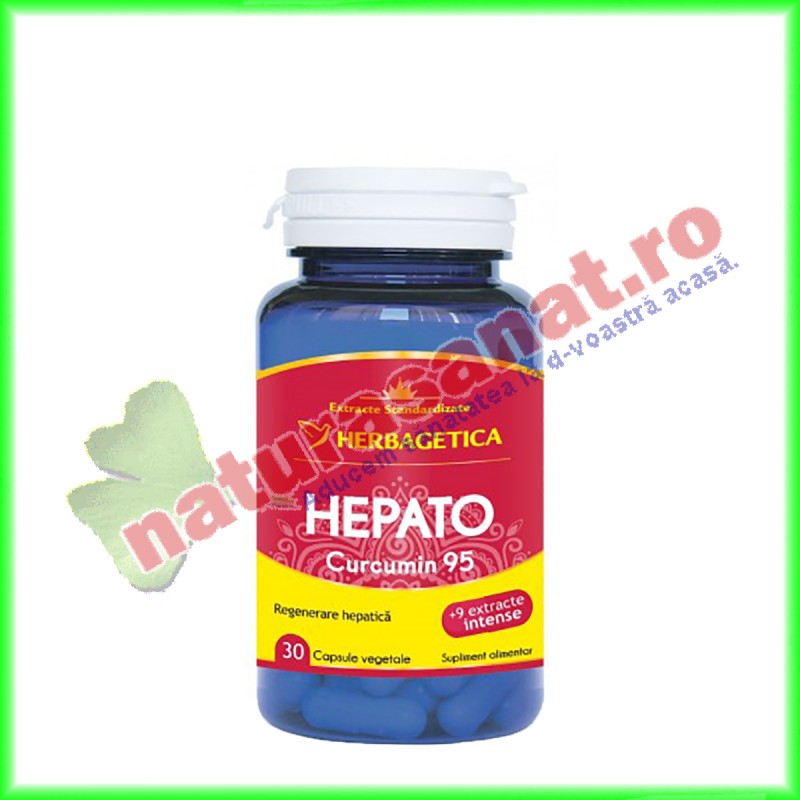 Hepato Curcumin 95 30 capsule - Herbagetica - www.naturasanat.ro