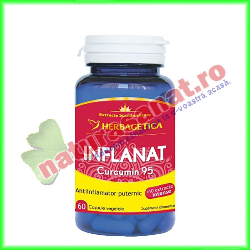 Inflanat Curcumin 95 60 capsule - Herbagetica - www.naturasanat.ro