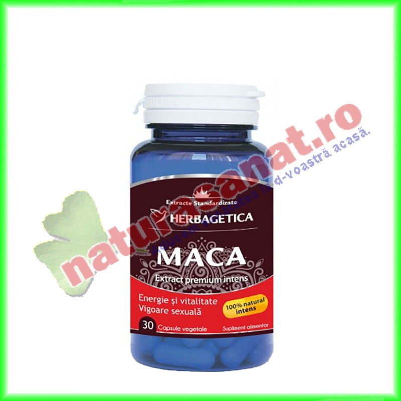 Maca Extract Premium Intens 30 capsule - Herbagetica - www.naturasanat.ro