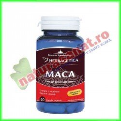 Maca Extract Premium Intens 60 capsule - Herbagetica - www.naturasanat.ro