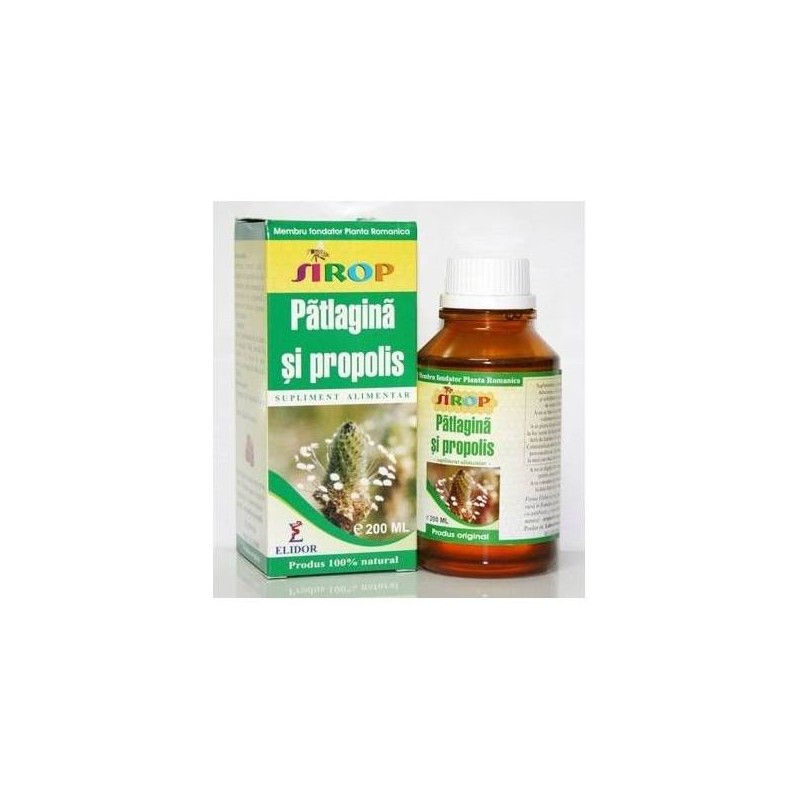 SIROP PATLAGINA SI PROPOLIS 100ml, Pontica Elidor - www.naturasanat.ro
