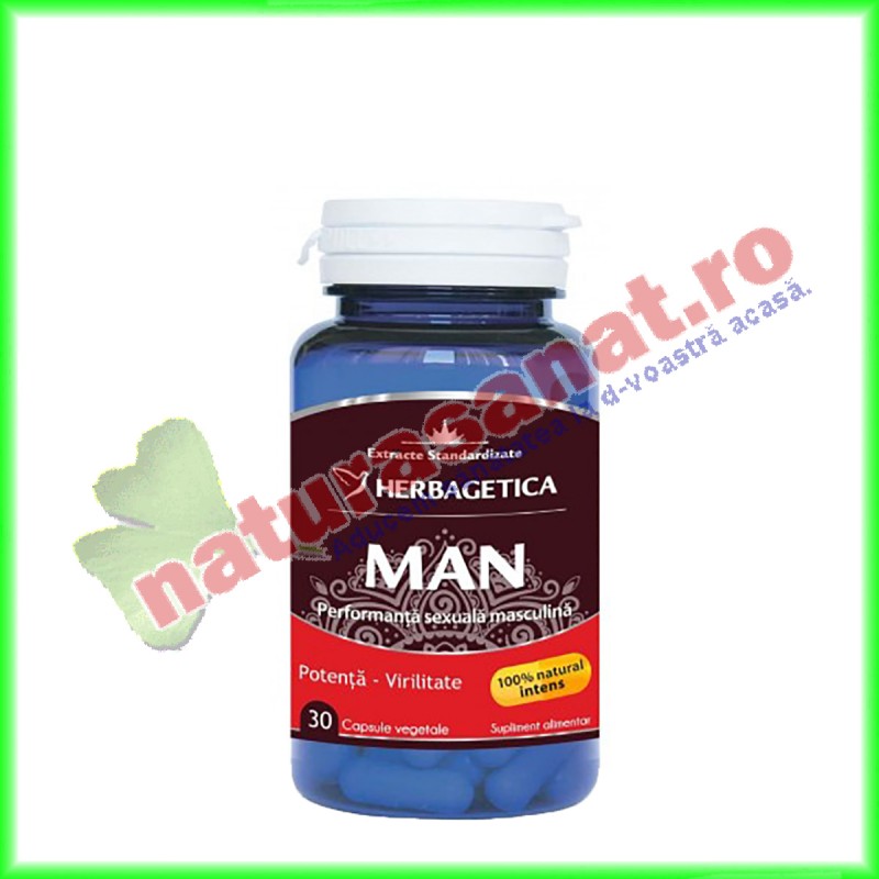 MAN 30 capsule - Herbagetica - www.naturasanat.ro