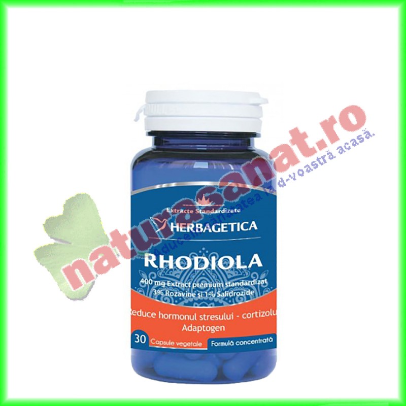 Rhodiola 30 capsule - Herbagetica - www.naturasanat.ro