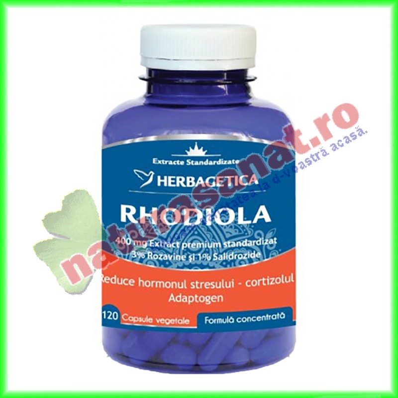 Rhodiola 120 capsule - Herbagetica - www.naturasanat.ro