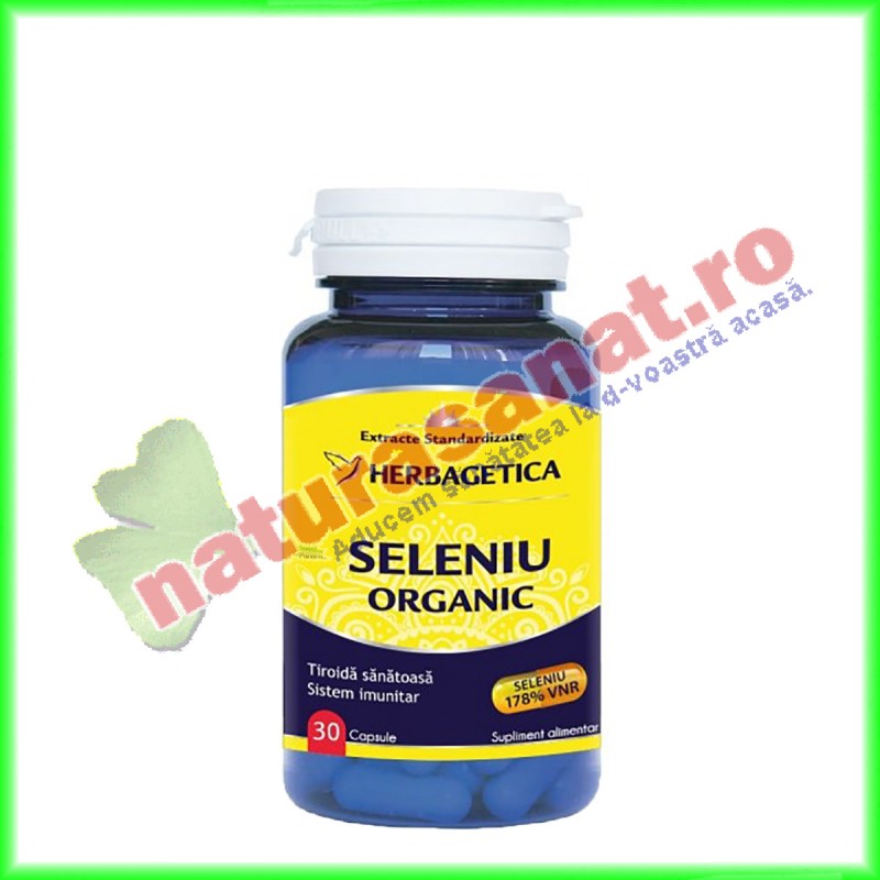 Seleniu organic 30 capsule - Herbagetica - www.naturasanat.ro