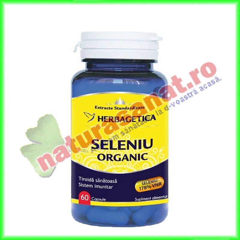 Seleniu organic 60 capsule - Herbagetica - www.naturasanat.ro
