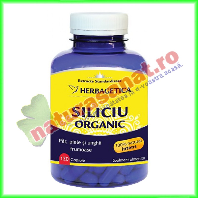 Siliciu organic 120 capsule - Herbagetica - www.naturasanat.ro