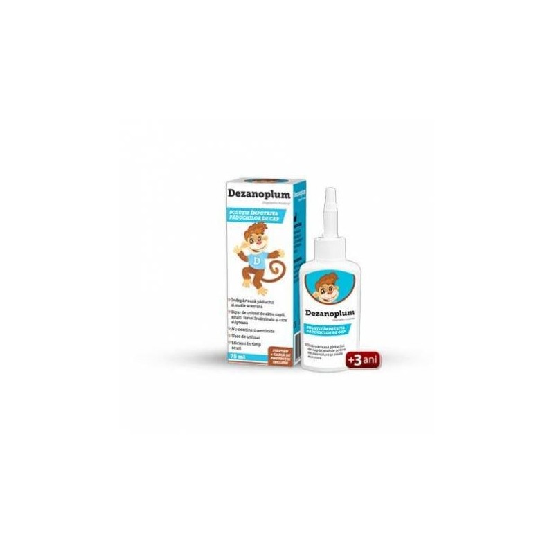 SOLUTIE IMPOTRIVA PADUCHILOR DE CAP DEZANOPLUM 75ml, Zdrovit - www.naturasanat.ro