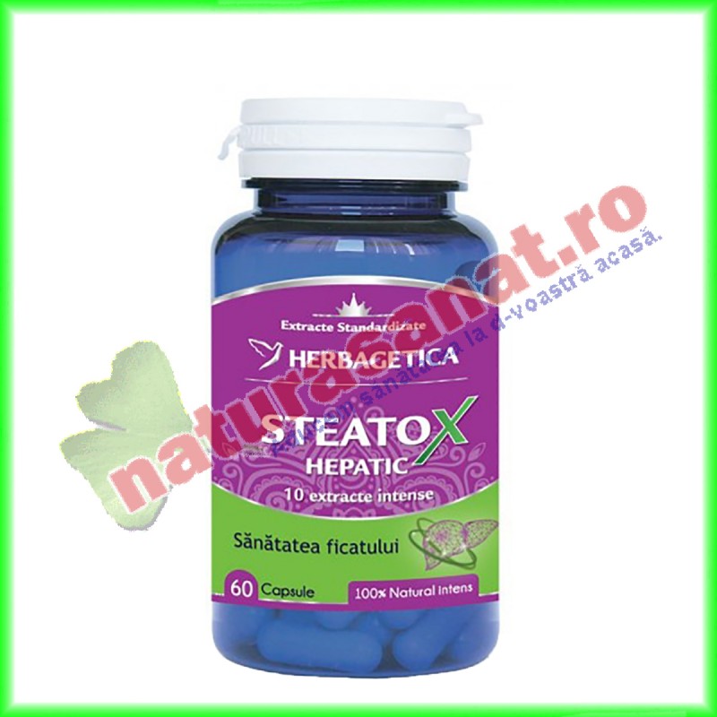 Steatox Hepatic 60 capsule - Herbagetica - www.naturasanat.ro