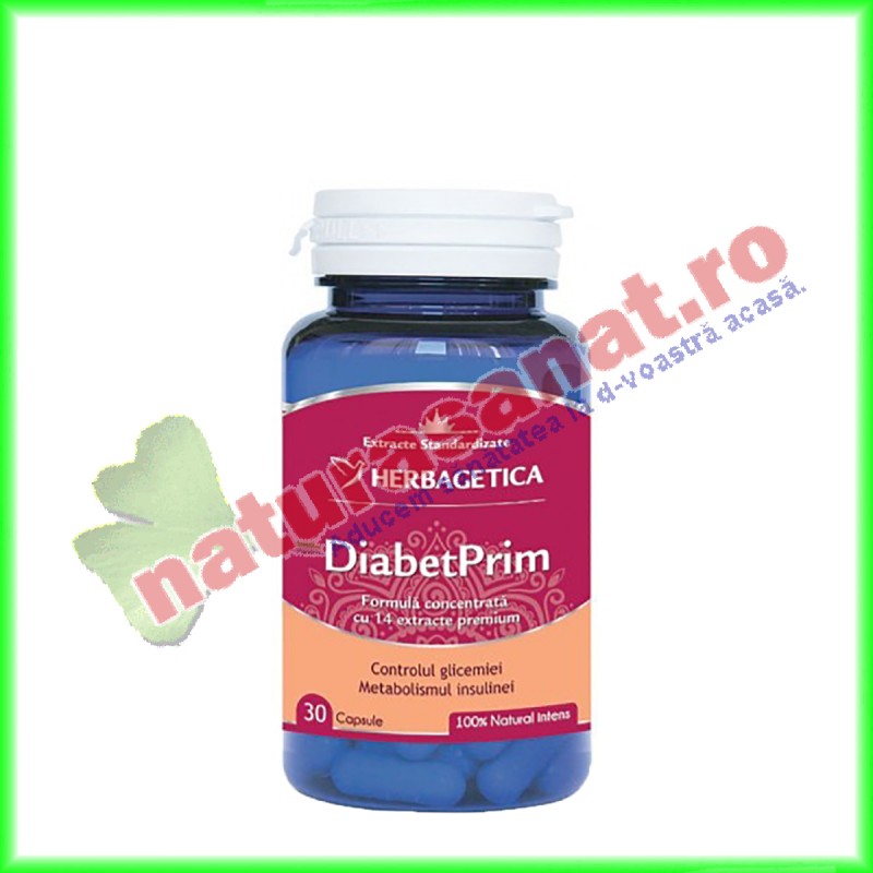 DiabetPrim 30 capsule - Herbagetica - www.naturasanat.ro