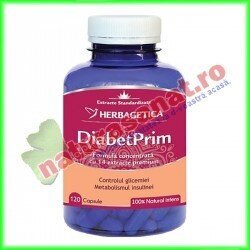 DiabetPrim 120 capsule - Herbagetica - www.naturasanat.ro