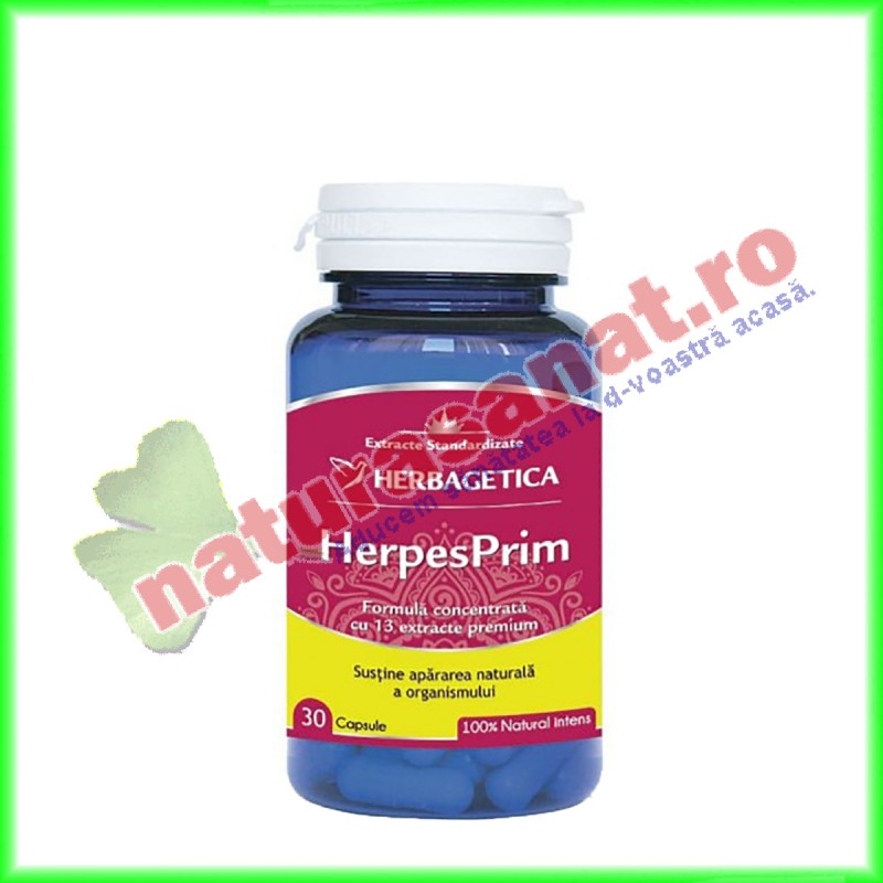 HerpesPrim 30 capsule - Herbagetica - www.naturasanat.ro