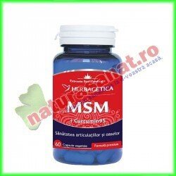 MSM + Curcumin 60 capsule - Herbagetica - www.naturasanat.ro