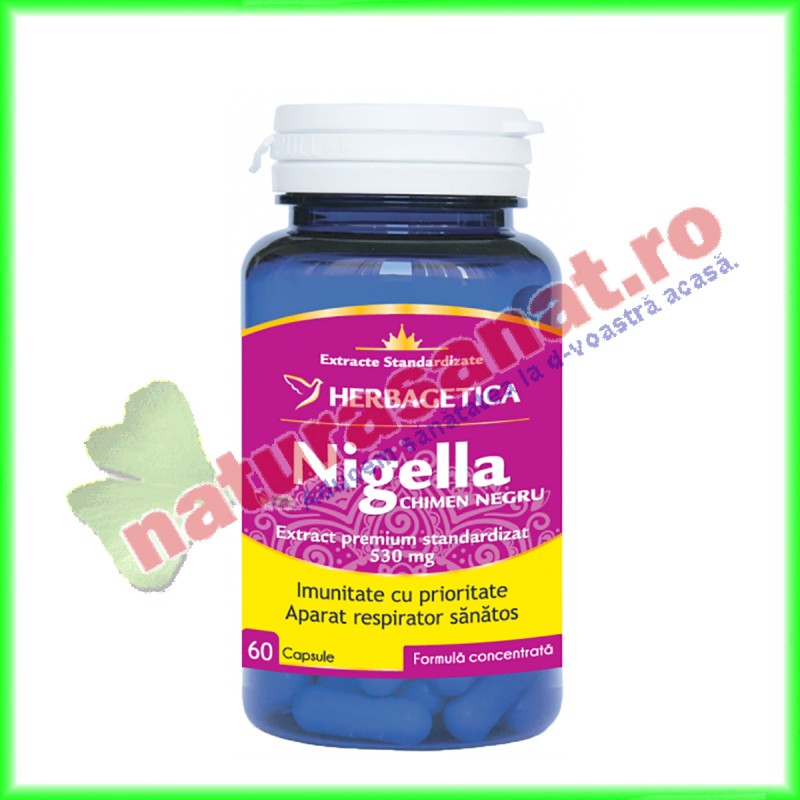 Nigella (Chimen negru) 60 capsule - Herbagetica - www.naturasanat.ro
