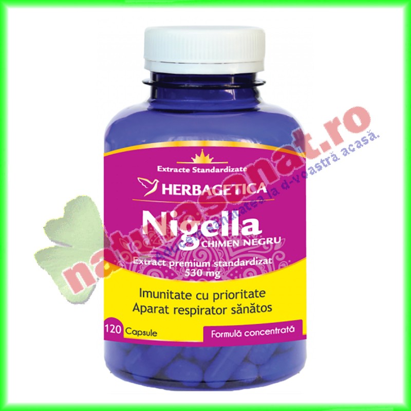 Nigella (Chimen negru) 120 capsule - Herbagetica - www.naturasanat.ro