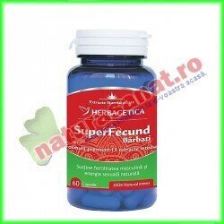 SuperFecund Barbati 60 capsule - Herbagetica - www.naturasanat.ro