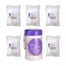 Mini Servetele Umede 30buc  5 Refill-uri, Meluna - www.naturasanat.ro