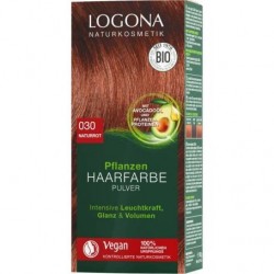 Vopsea de par, roscat natural, nuanta 030, 100g - Logona - www.naturasanat.ro