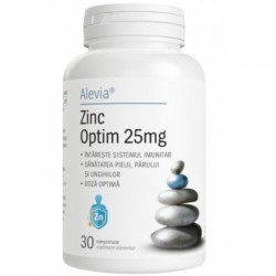 Zinc Optim 25mg, 30cpr - Alevia - www.naturasanat.ro