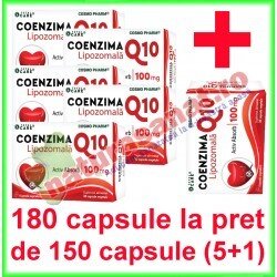 Coenzima Q10 Lipozomala PROMOTIE 180 capsule la pret de 150 capsule (5+1) - Cosmo Pharm - www.naturasanat.ro