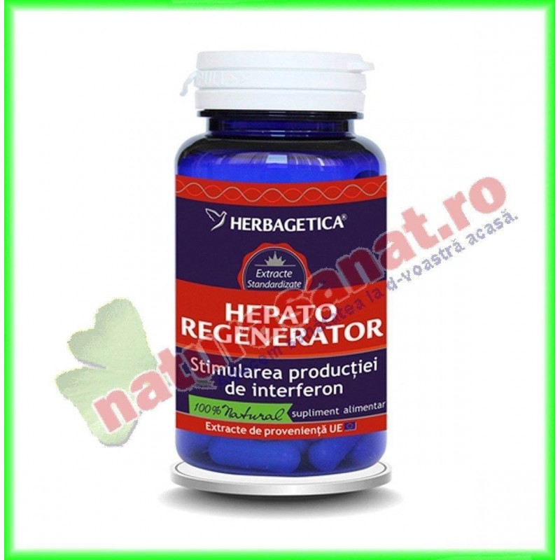 Hepato Regenerator 30 capsule - Herbagetica - www.naturasanat.ro