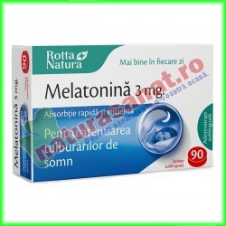 Melatonina 3 mg 30 tablete - Rotta Natura - www.naturasanat.ro