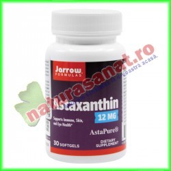 Astaxanthin 12mg 30 capsule gelatinoase moi - Jarrow Formulas - Secom - www.naturasanat.ro