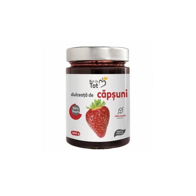 Dulceata de capsuni, fara zahar, 360g - Dacia Plant - www.naturasanat.ro