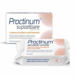 Proctinum 10 supozitoare si Servetele umede 72bucati - ZDROVIT - www.naturasanat.ro