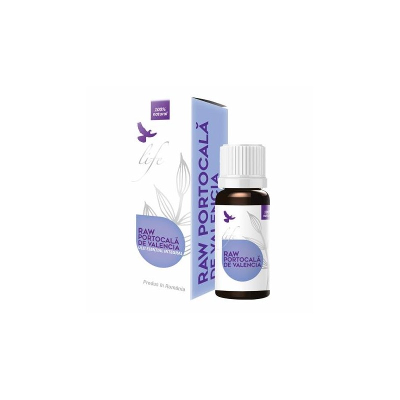 Ulei esential integral Raw Portocala de Valencia, 10ml - Life Bio - www.naturasanat.ro