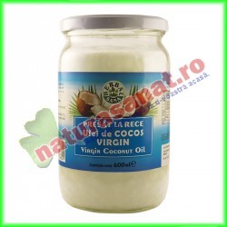 Cocos Ulei Virgin Presat la Rece 600 ml - Herbalsana - Herbavit - www.naturasanat.ro