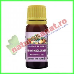 Macadamia Ulei Presat la Rece 10 ml - Herbalsana - Herbavit - www.naturasanat.ro