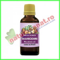 Macadamia Ulei Presat la Rece 50 ml - Herbalsana - Herbavit - www.naturasanat.ro