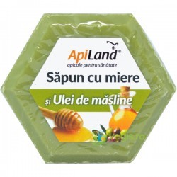 Sapun Natural Cu Miere Si Ulei De Masline 100 g - Apiland - www.naturasanat.ro