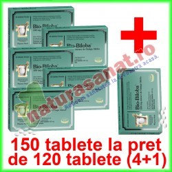 Bio-Biloba PROMOTIE 150 tablete la pret de 120 tablete (4+1) - Pharma Nord - www.naturasanat.ro
