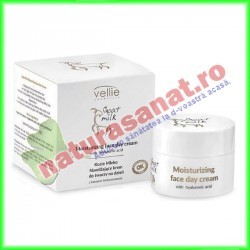 Crema pentru Fata Zi Hidratanta Extract Lapte Capra 50 ml - Vellie Cosmetics - www.naturasanat.ro