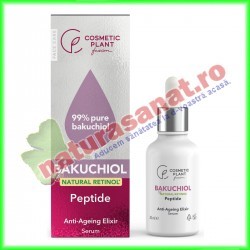 Anti-Ageing Elixir Serum cu Bakuchiol 99% puritate (Natural Retinol*) si Peptida 30 ml - Cosmetic Plant - www.naturasanat.ro