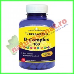 B-Complex 120 capsule - Herbagetica - www.naturasanat.ro