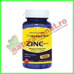 Zinc Forte 30 capsule - Herbagetica - www.naturasanat.ro