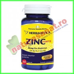 Zinc Forte 60 capsule - Herbagetica - www.naturasanat.ro