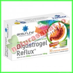 Digastrogel Reflux 30 comprimate masticabile - Helcor - www.naturasanat.ro