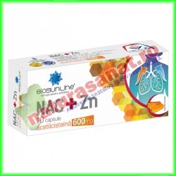 NAC+Zn 600 mg 10 capsule - Helcor - www.naturasanat.ro