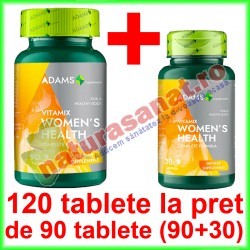 VitaMix Women`s Health PROMOTIE 120 tablete la pret de 90 tablete (90+30) - Adams Vision - www.naturasanat.ro