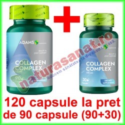 Collagen Complex PROMOTIE 120 capsule la pret de 90 capsule (90+30) - Adams Vision - www.naturasanat.ro