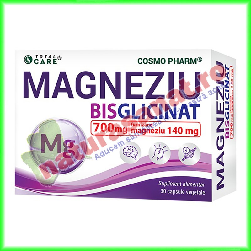 Magneziu Bisglicinat Concentrat 30 capsule - Cosmo Pharm - www.naturasanat.ro