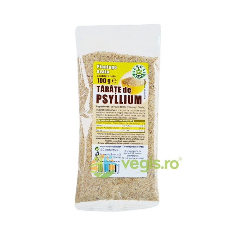 Tarate de Psyllium 100 g - Herbavit - www.naturasanat.ro