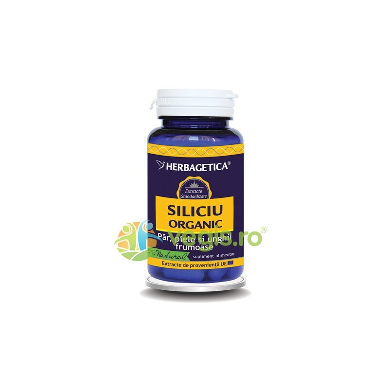 Siliciu Organic 60 capsule - Herbagetica - www.naturasanat.ro