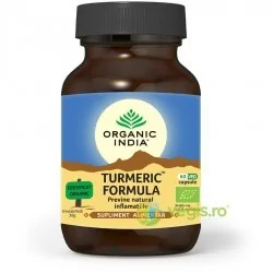 Turmeric Formula Ecologic/Bio 60 capsule vegetale - Organic India - www.naturasanat.ro