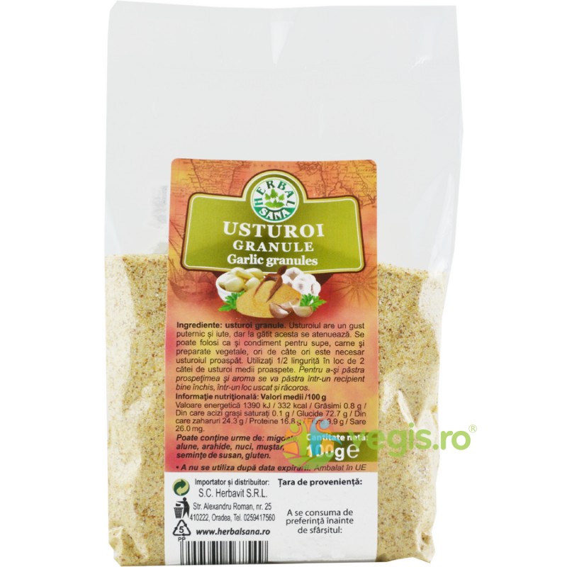 Usturoi Granule 100 g - Herbavit - www.naturasanat.ro