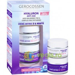 Crema Antirid de Zi SPF10 +Crema Antirid de Noapte Set Hyaluron 50 ml+50 ml - Gerocossen - www.naturasanat.ro